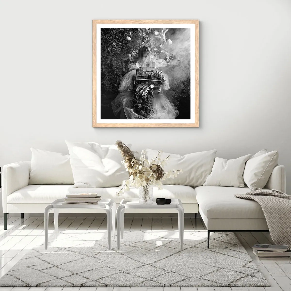 Poster in cornice rovere chiaro - Madre natura stessa - 40x40 cm