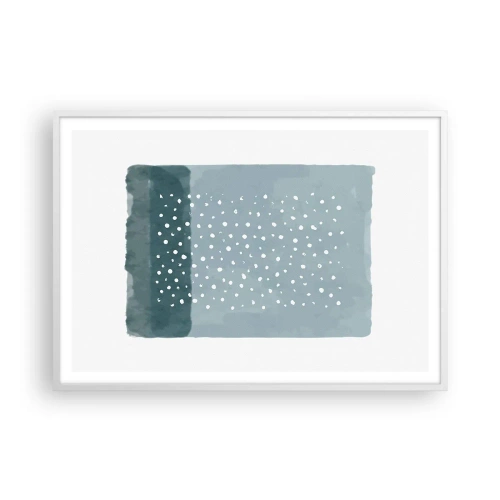 Poster in cornice bianca - Spuntate nel blu - 100x70 cm