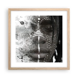 Poster in cornice rovere chiaro - Scopri lo spirito primordiale - 40x40 cm