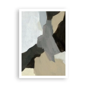 Poster - Astrazione: il crocevia del grigio - 70x100 cm