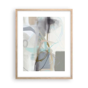 Poster in cornice rovere chiaro - Astrazione nebulosa - 40x50 cm