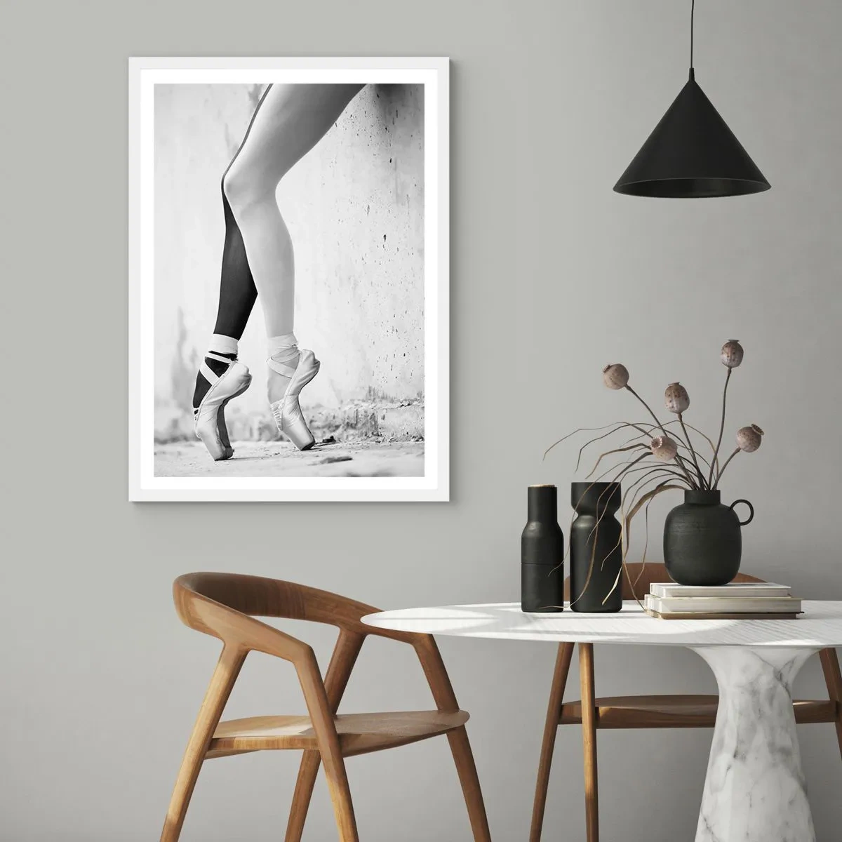 Poster in cornice bianca - Ballerina, voilà! - 70x100 cm