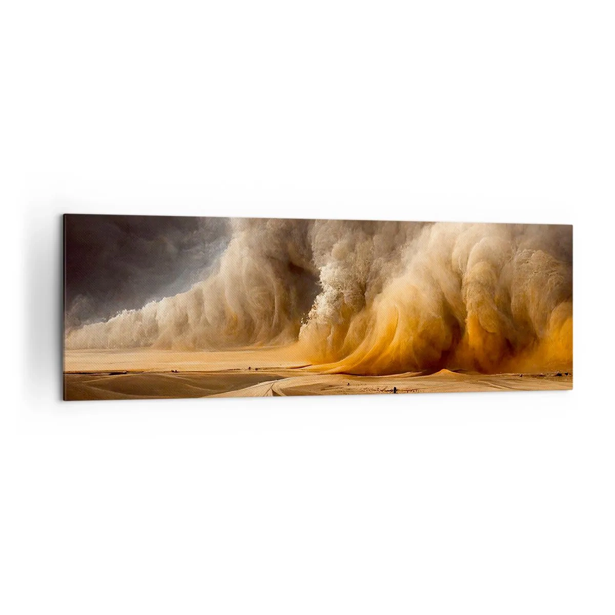 Quadro su tela - Stampe su Tela - Impressionante tempesta di sabbia nel deserto - 160x50cm - L'ira del deserto - Decorazione murale moderna per soggiorno e camera da letto ARTTOR