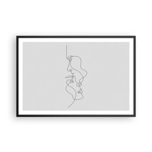 Poster in cornice nera - Il calore dei desideri malinconici - 91x61 cm