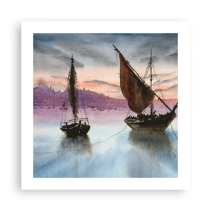 Poster - La sera nel porto - 50x50 cm