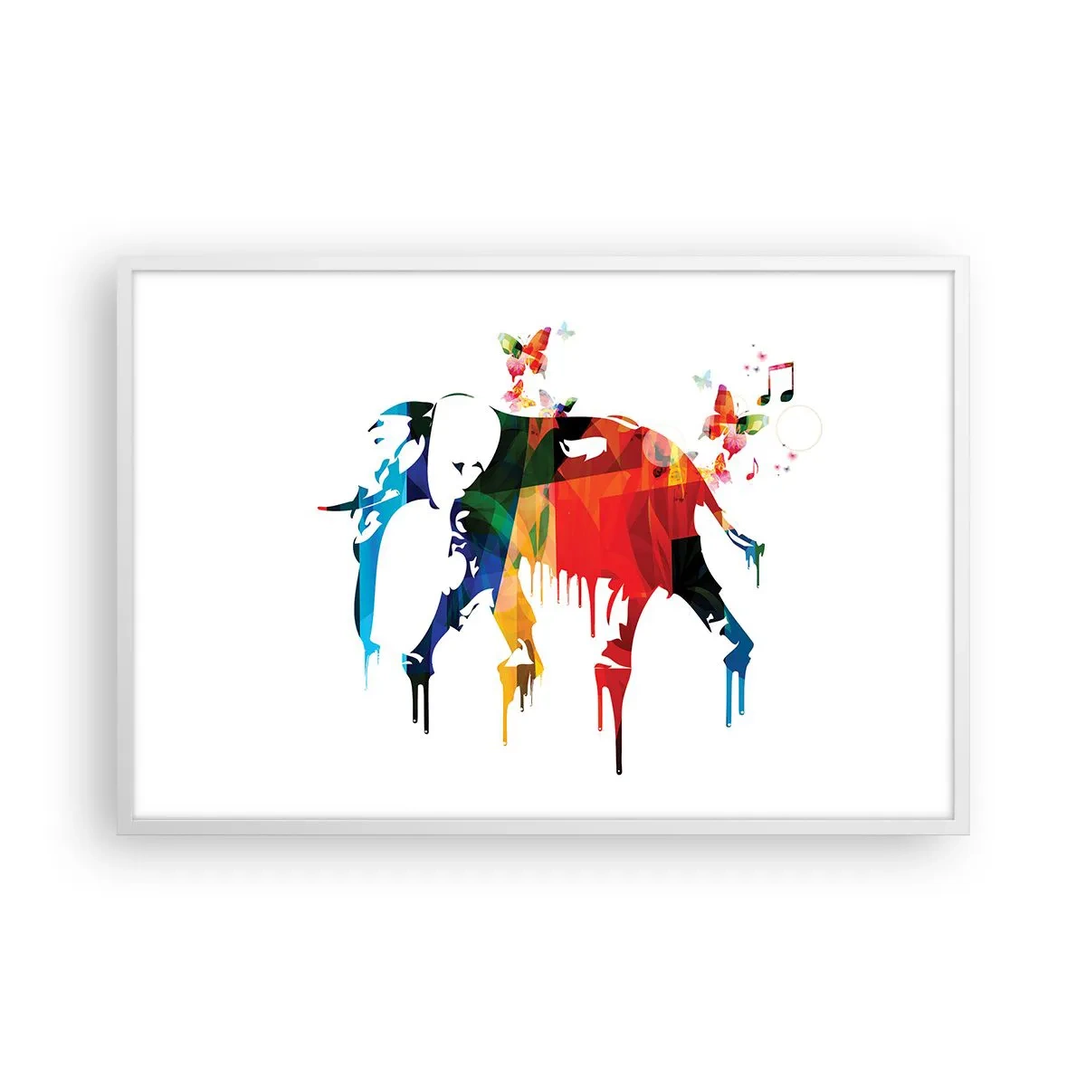 Poster in cornice bianca - Ognuno può ballare - 91x61 cm