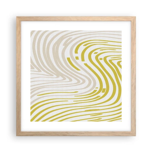 Poster in cornice rovere chiaro - Composizione con lieve deflessione - 40x40 cm