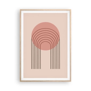 Poster in cornice rovere chiaro - Attrazione irresistibile - 70x100 cm