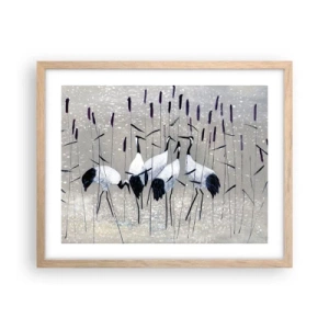 Poster in cornice rovere chiaro - Tra i suoi - 50x40 cm