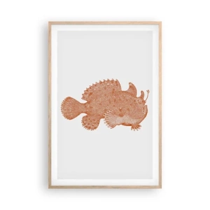 Poster in cornice rovere chiaro - È davvero un pesce - 61x91 cm