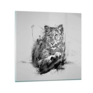 Quadro su vetro - Si, ascolto attentamente - 40x40 cm