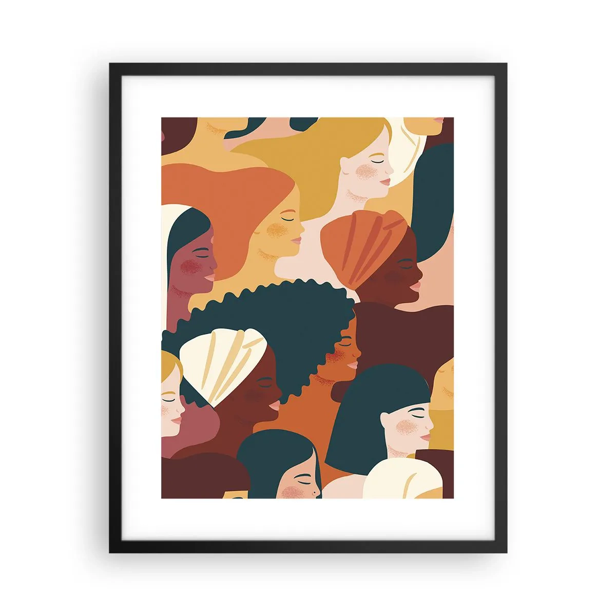 Poster in cornice nera - Solo femminilità - 40x50 cm