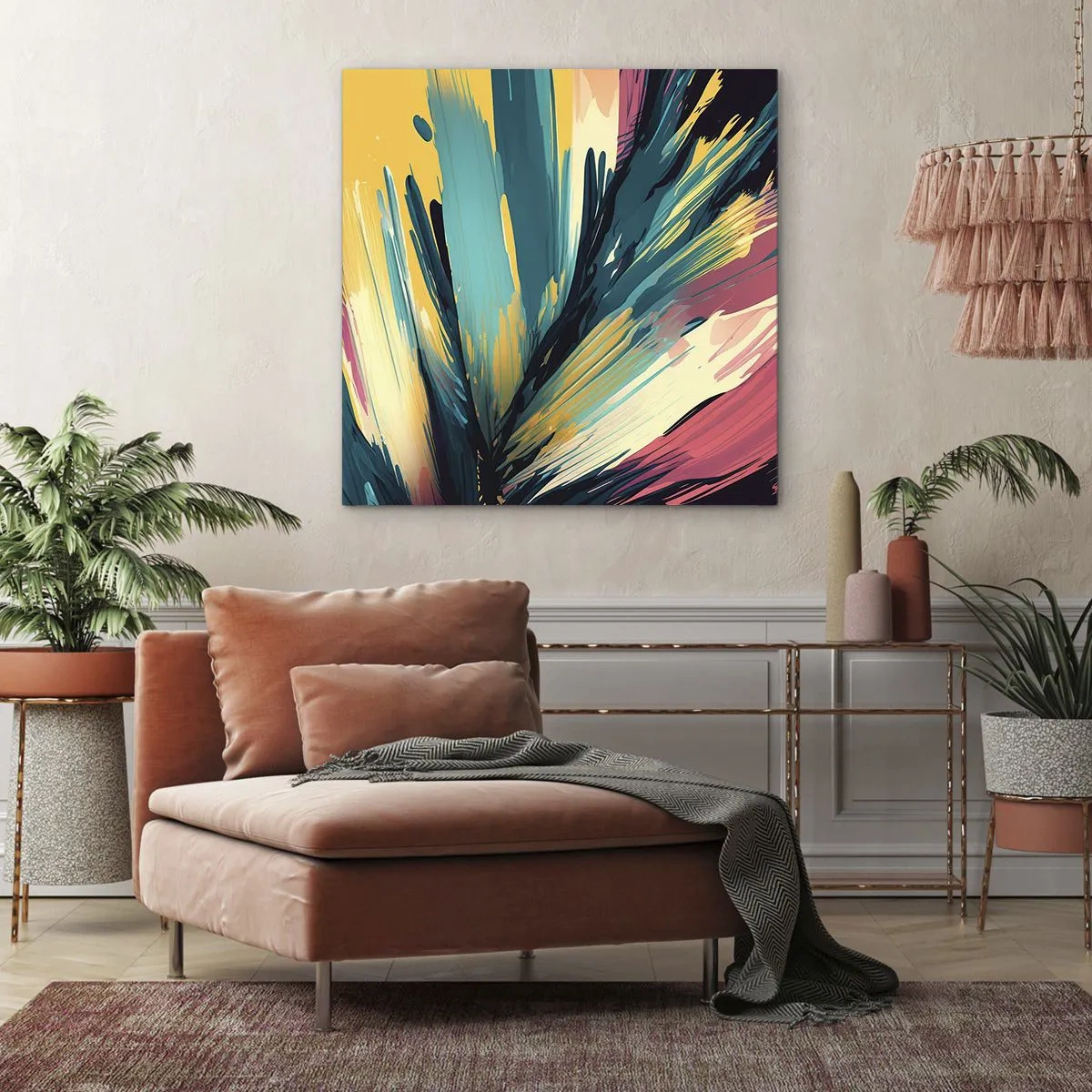 Quadro su tela - Stampe su Tela - Composizione: esplosione di gioia - 30x30 cm
