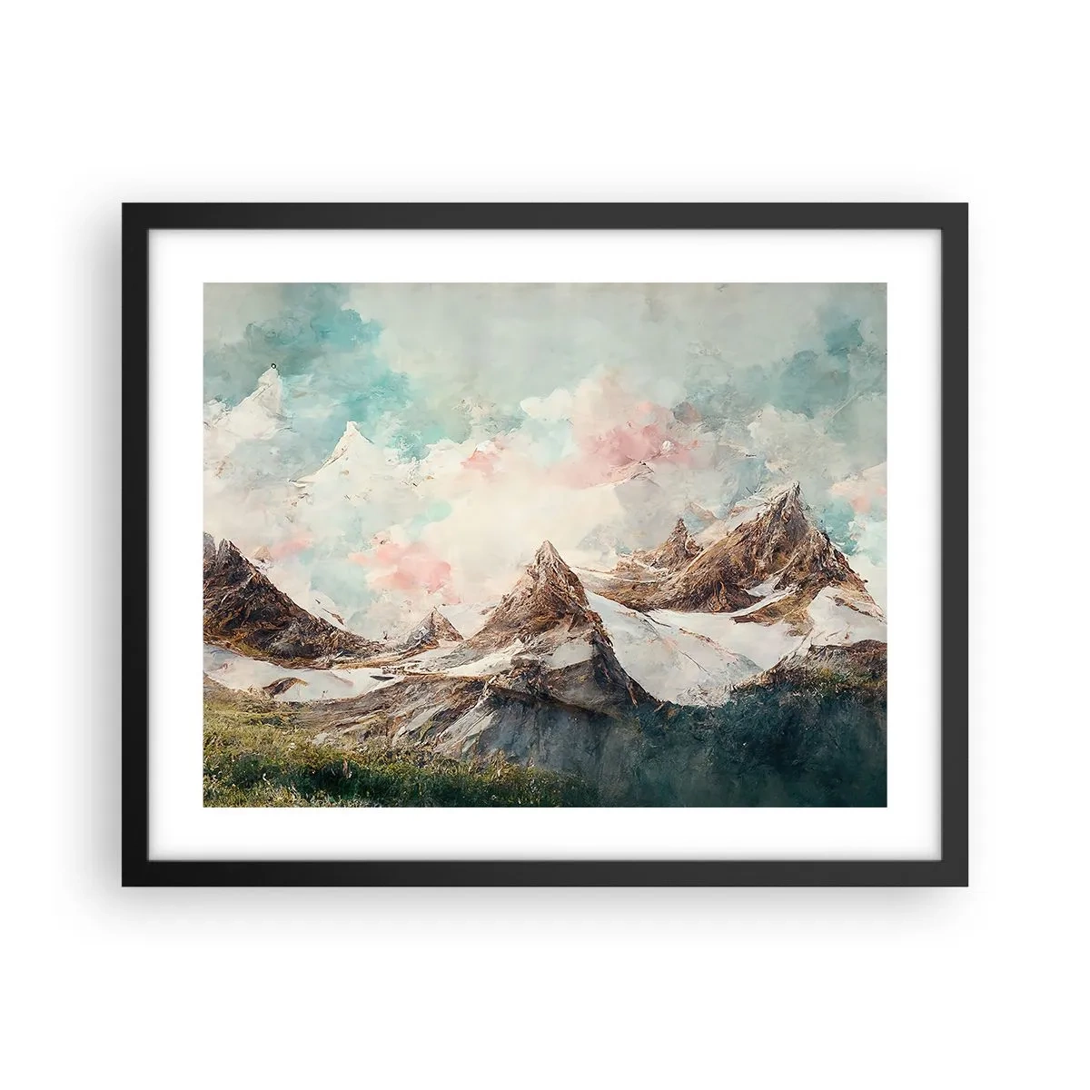Poster in cornice nera - Lame di roccia - 50x40 cm