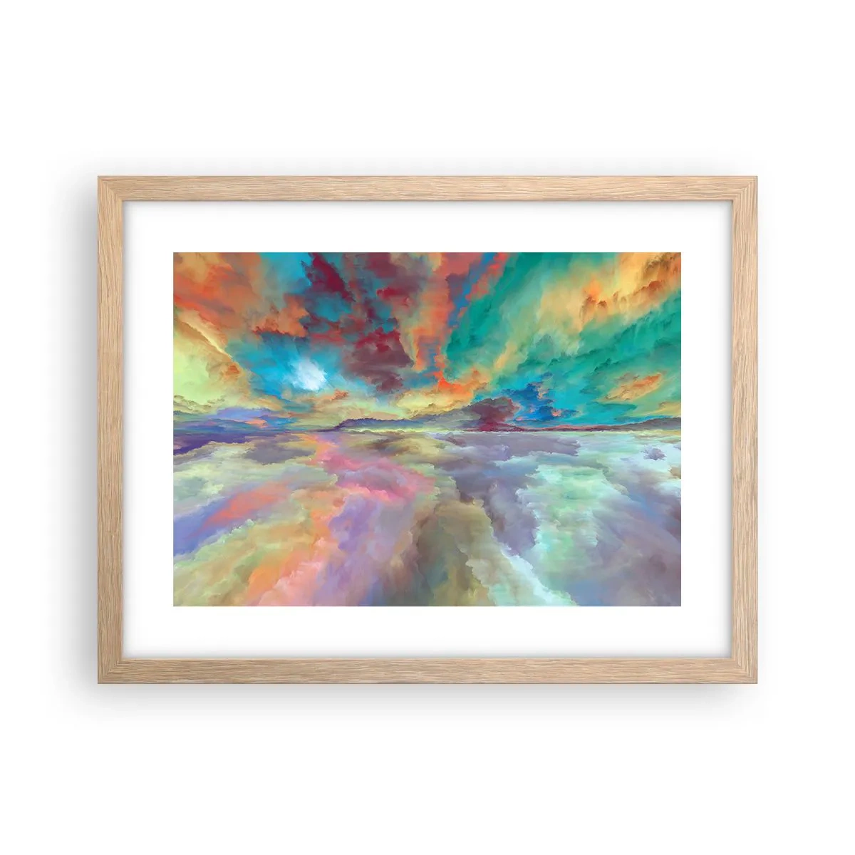 Poster in cornice rovere chiaro - Due cieli - 40x30 cm