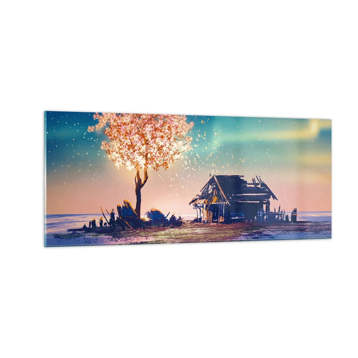 Quadro su vetro - La natura non passa - 100x40 cm