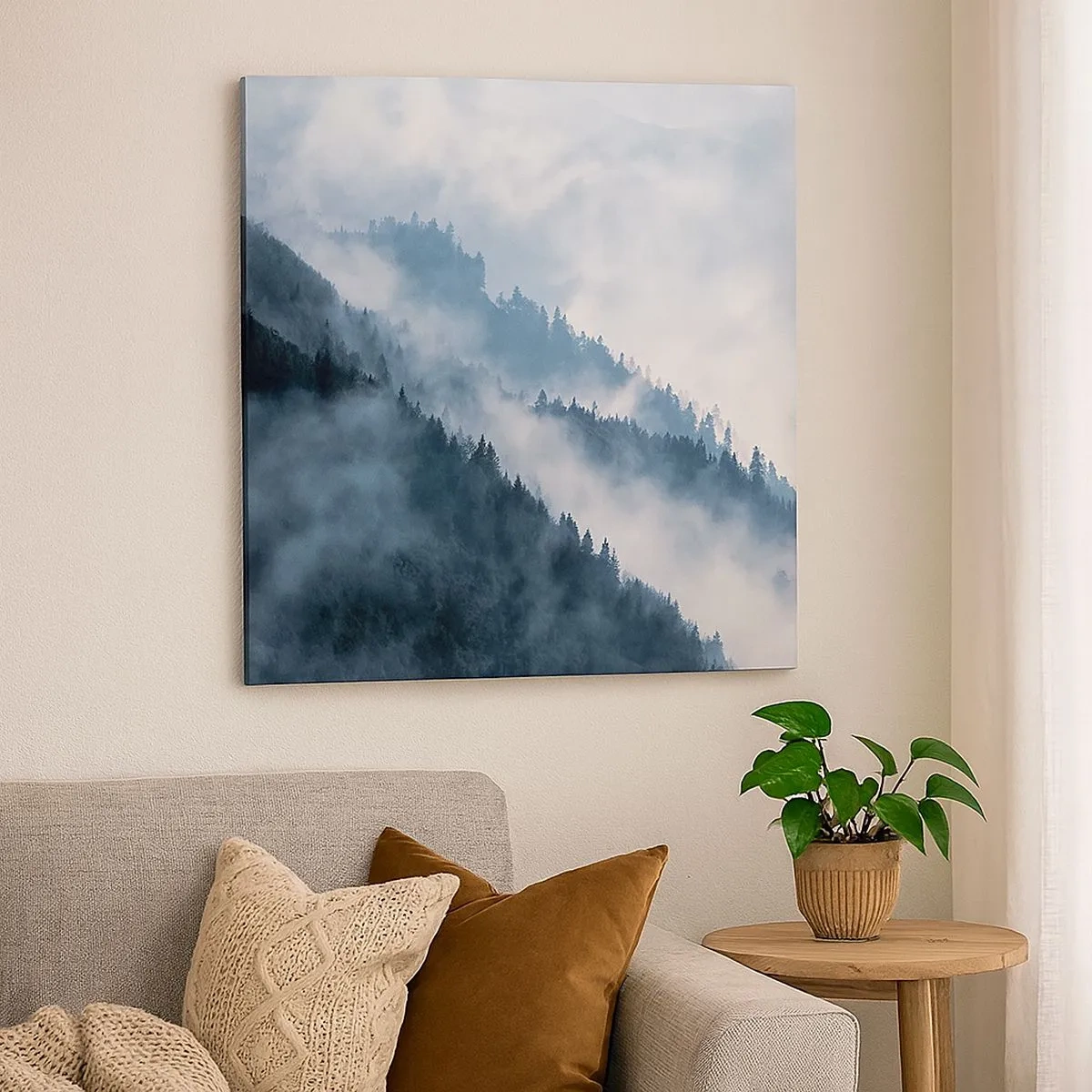 Quadro su tela - Stampe su Tela - La mistica dei monti - 30x30 cm