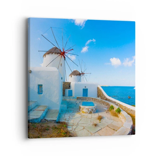 Quadro su tela - Stampe su Tela - Vento azzurro sul mare - 40x40 cm