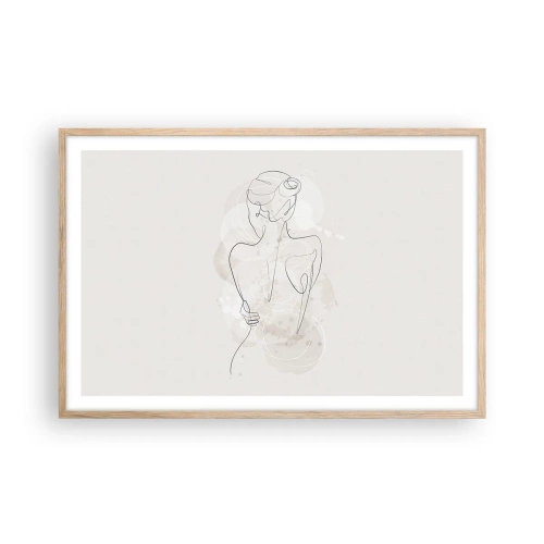 Poster in cornice rovere chiaro - Come uno strumento delicato - 91x61 cm