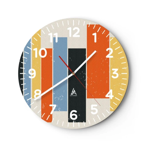 Orologio da parete - Orologio in Vetro - Notazione musicale - 30x30 cm