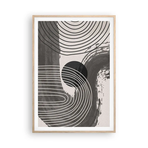 Poster in cornice rovere chiaro - L'ovale vittorioso - 70x100 cm