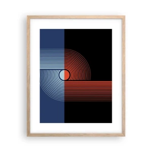 Poster in cornice rovere chiaro - Nell'abbraccio geometrico - 40x50 cm