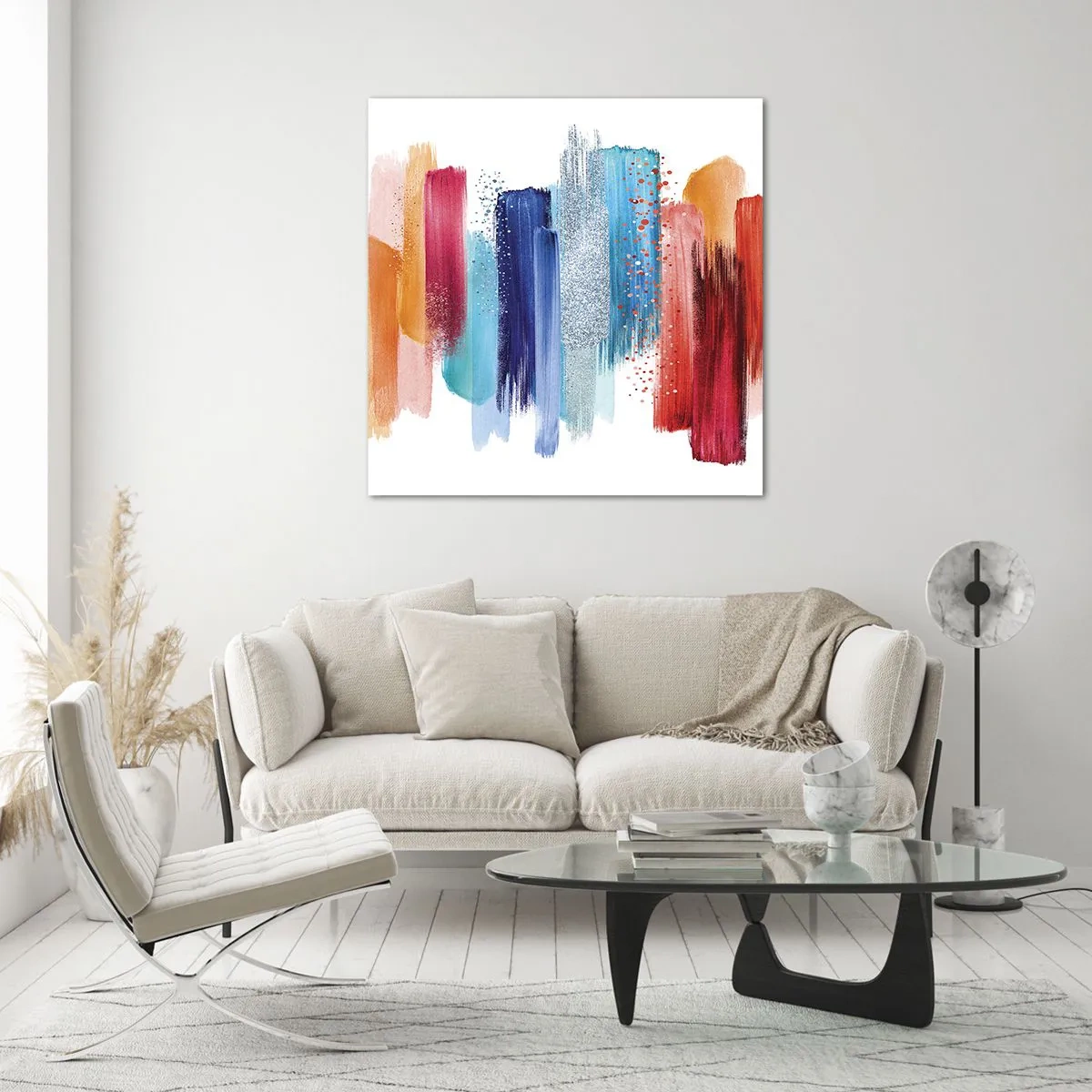 Quadro su vetro - In alto e in basso - 40x40 cm