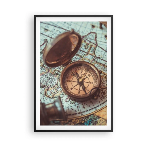 Poster in cornice nera - Per il cercatore di avventure - 61x91 cm