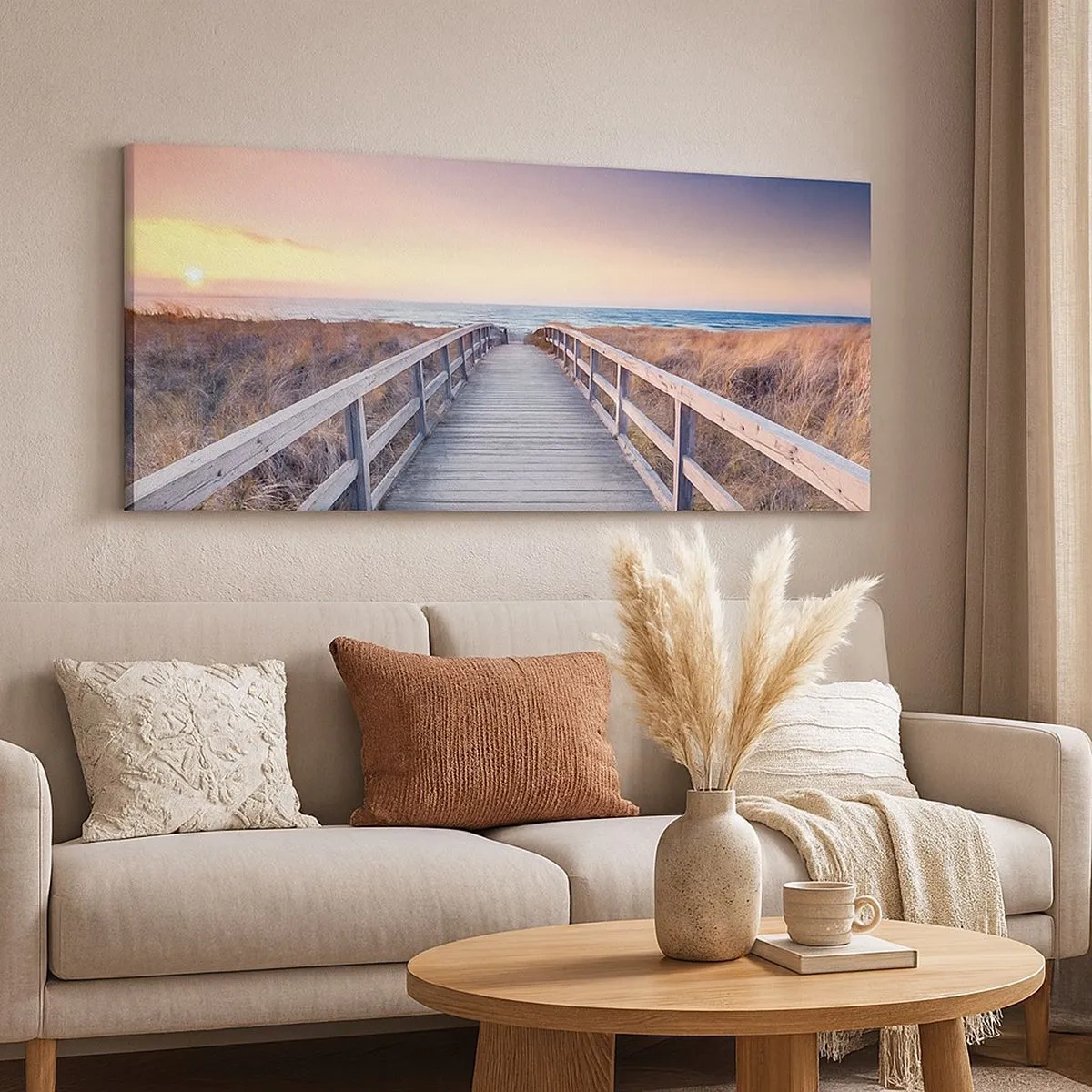 Quadro su tela - Stampe su Tela - Aurora serale baltica - 100x40 cm