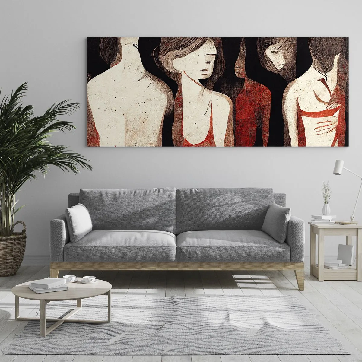 Quadro su vetro - Madonne nell'oscurità - 100x40 cm