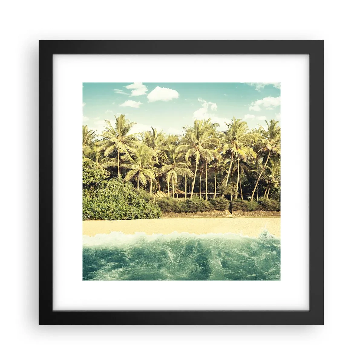 Poster in cornice nera - Forse qui? - 30x30 cm
