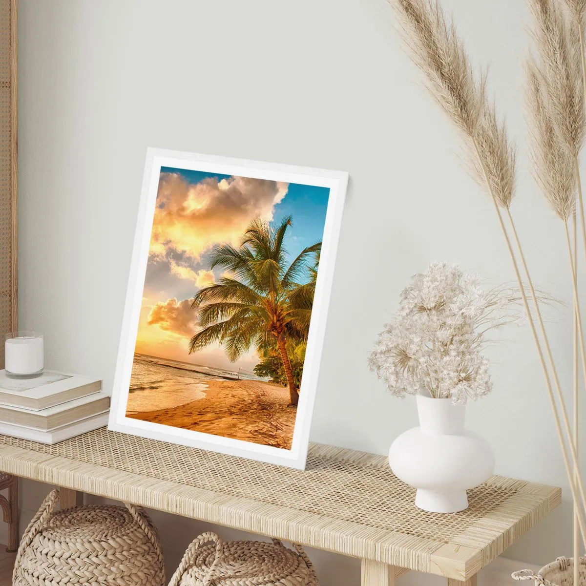 Poster in cornice bianca - Estate perpetua, vacanze per sempre - 40x50 cm