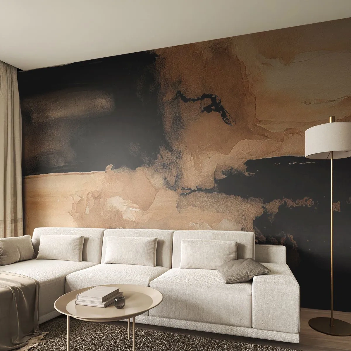 Fotomurali Standard Eco - Astrazione intrigante - Astrazione, Fumo, Minimalista - 350x256 cm