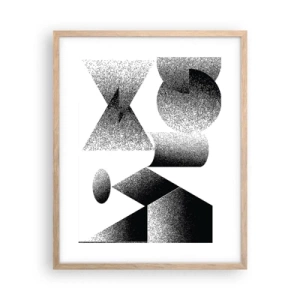 Poster in cornice rovere chiaro - Angoli e ovali - 40x50 cm