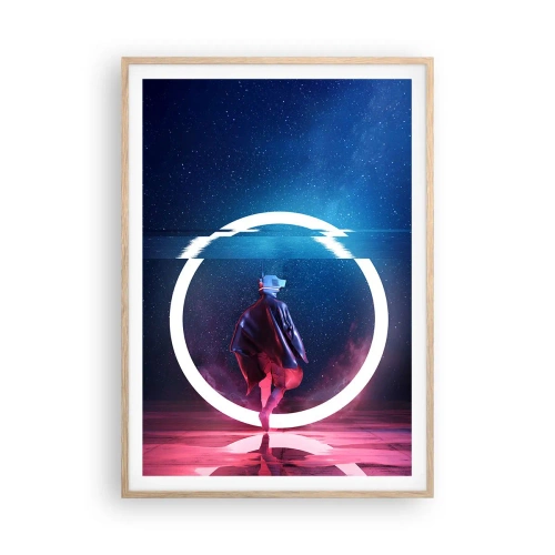 Poster in cornice rovere chiaro - Tra due mondi - 70x100 cm