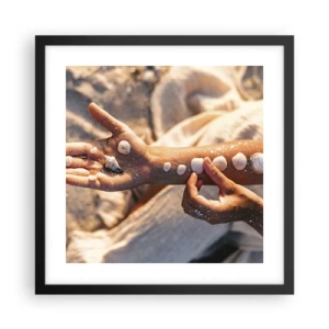 Poster in cornice nera - La bellezza a portata di mano - 40x40 cm