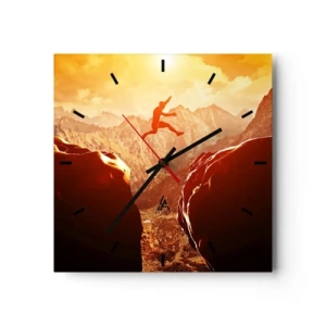 Orologio da parete - Orologio in Vetro - Superare i confini - 40x40 cm