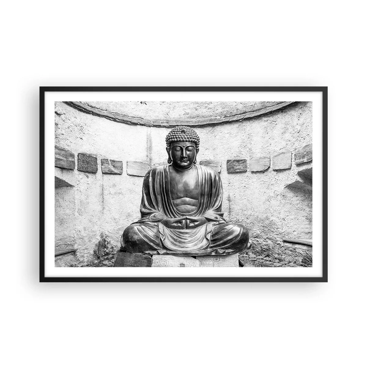 Poster in cornice nera - Alla fonte della pace - 91x61 cm