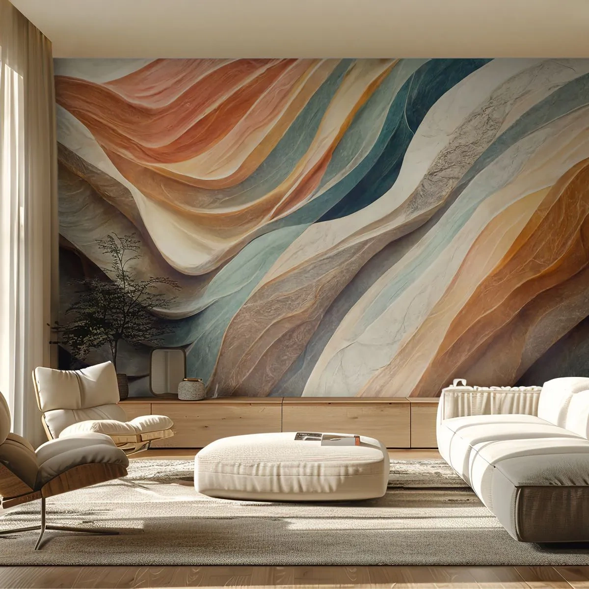 Fotomurali Premium Sand - L'attimo prima del cambiamento - Struttura, Modello, Luminoso - 350x256 cm