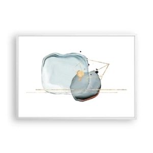 Poster in cornice bianca - Studio di goccia - 100x70 cm