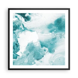 Poster in cornice nera - Palude blu - 60x60 cm