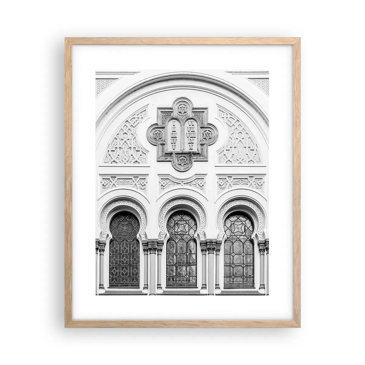 Poster in cornice rovere chiaro - Al confine delle culture - 40x50 cm