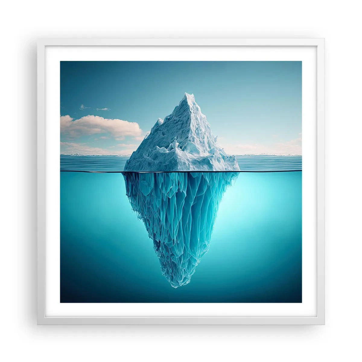 Poster in cornice bianca - Il re del ghiaccio - 60x60 cm