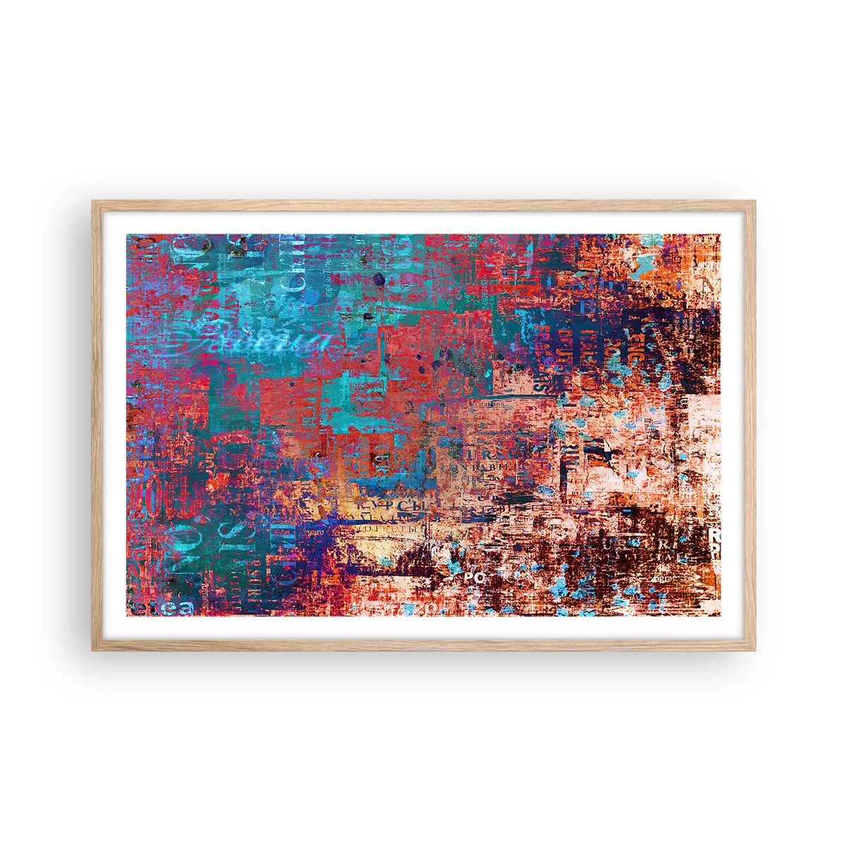 Poster in cornice rovere chiaro - Memoria e dimenticanza - 91x61 cm