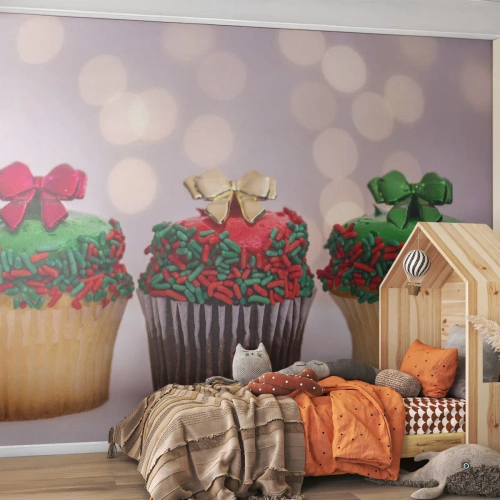 Fotomurali Standard Eco - Dolci a volontà - Gastronomia, Biscotti, Muffin colorati - 400x280 cm