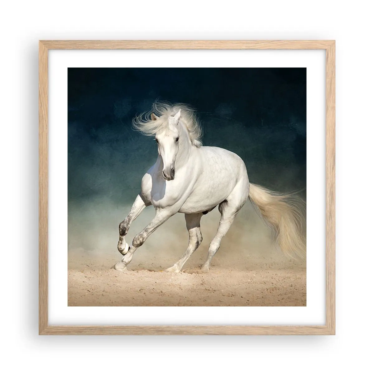 Poster in cornice rovere chiaro - Libertà allo stato puro - 50x50 cm