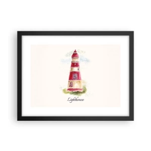 Poster in cornice nera - Attorno è sempre bel tempo - 40x30 cm