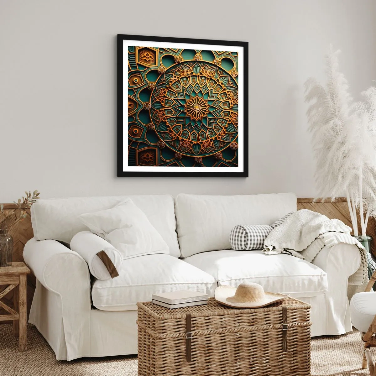 Poster in cornice nera - Atmosfera araba - 50x50 cm