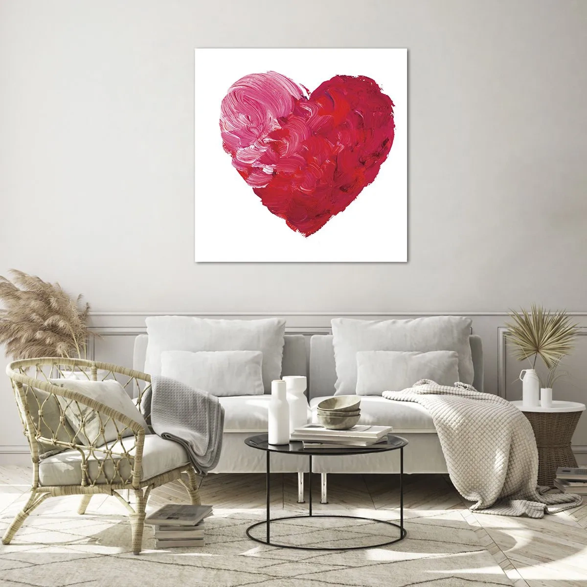 Quadro su vetro - All you need is love - 70x70 cm