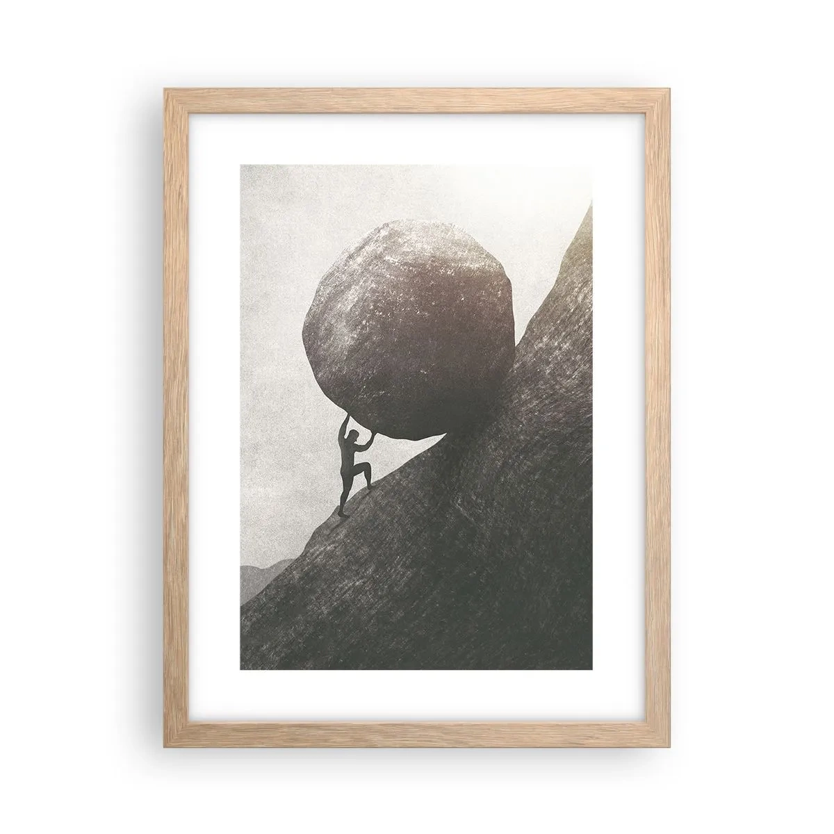 Poster in cornice rovere chiaro - Credo contro ogni speranza - 30x40 cm